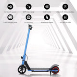 Electric Scooter 130W 16KM/H LED Light Folding Portable Riding Commuter Blue ESC-S32-6-BL