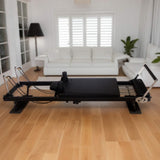 Powertrain Aria Pilates Reformer Machine Steel Foldable Home Gym Equipment Exercise Trainer Bla PLT-CHY-S03-BK