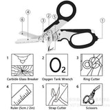 Heavy Duty 6 in 1 Multifunctional Trauma Shears Foldable Stainless Steel emergency response V1192-AZ-W-3426