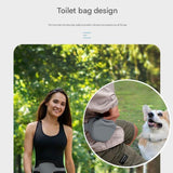 Grey Portable Silicone Pet Water Bottle and Treat Pouch Set - 550ml Foldable Leak-Proof Dog Travel V888-ELOSUNG56143-1