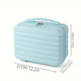 14 Inch Mini Makeup Case, Lightweight Cosmetic Travel Bag with Shoulder Strap & Zipper V1232-XSSNB006