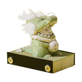3D Cute Animal Model Dragon Paper Card Craft, 3D Sticky Note Art Notepad Chinese Dragon Year Paper V1366-AZ2-W-06081