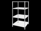 Wire Storage Rack 35x35cm Chrome Shelving with Fixed Legs V63-841471