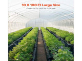 6Mil Plastic Sheeting Roll 10 x 100 FT Heavy Duty Film Black & White V952-SLM10FT100FTDQBDCV0