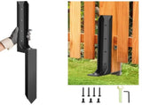 Heavy Duty Steel Fence Post Repair Stake for Leaning Wood Fence, H Shaped Support with Reinforced V1366-AZ2-W-15000