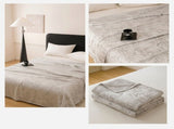 Bamboo Fibre Cooling Blanket Silver Bamboo Pattern 150x200cm for Summer Bed and Air Conditioned V888-ELOSUNG54970-7