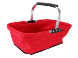 Foldable Picnic Basket Oxford Fabric Shopping Tote Reusable Grocery Bag for Camping Outdoor Fruit V1294-YM0901-3111260009412