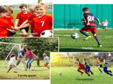 Everfit 12FT Soccer Football Goal Net UPVC Frame with PE Mesh Weatherproof Portable Goals for SN-B-12FT-WH