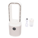 Bladeless Desk Fan with Humidifier 9 Speeds Quiet Misting Oscillating Small Cooling Turbo Fan with V1294-YM0901-3113250071011