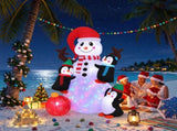Jingle Jollys Christmas Inflatable Snowman 1.8M Height LED Outdoor Decorations Illuminated XMAS-INF-SNOWMAN-6FT-MC
