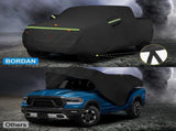 All-Weather Pickup Truck Cover with Reflective Strips, Waterproof Oxford Fabric, Driver-Side Zipper V1341-ZY-Z9CH828W-L