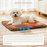 Grey XL Size 72x115cm Self Heating Pet Mat - Soft Plush Non-Slip Thermal Bed for Cats and Small Dogs V888-ELOSUNG53906