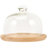 Transparent Glass Dome Cake Plate for Storage with Fine Workmanship Smooth Edges Suitable for Home V1370-AZ4-16779