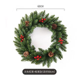Christmas wreath, artificial wreath, red berries, pine cones, 30CM wreath, Christmas decoration, V1102-128-84756-RED-40CM
