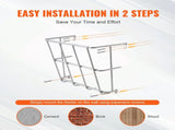 Livestock Hay Feeder 18.5 Gallons Wall Mounted Goat Hay Rack for Horses V952-SCWSQBGSWGWS1EGM7V0