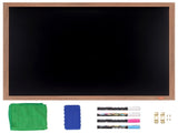 35"x46" Rustic Wood Framed Chalkboard Wall Hanging Magnetic Wedding Sign V952-BG3546INCHMDFSHWLV0