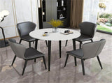 High-End Marble Round Kitchen Dining Table Sintered Stone Restaurant Table 80 x 80 cm V767-JJ-XZ916-WT