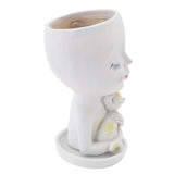 Face Flowerpot Fadeless Resin Head Planter DIY Decorative Adorable Succulent Flowerpot With Drainage V1294-YM0901-3111240041311