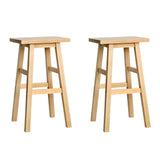 Artiss Bar Stools Kitchen Counter Stools Wooden Chairs Natural x2 BA-G-7031-NTX2