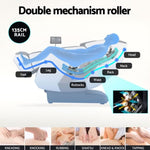 Livemor 4D Massage Chair Electric Recliner Double Core Mechanism Massager Melisa White MASCHR-4D-2GEAR-WHGY