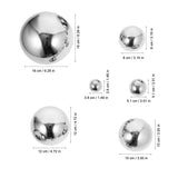 10-Pack Stainless Steel Garden Wall Spheres Decorative Mirrors for Indoor and Outdoor Home Decor V1366-AZ2-W-13130