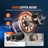 VEVOR 3-in-1 Electric Hoist Winch, 500 kg Capacity, 1500W Portable Power Winch Crane, 7 m Lifting V952-BXSDDHL1100BE27PCV3