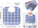 3 Pieces, Washable Bib for Adults, Waterproof and Washable Bibs, Large waterproof bibs for adults, V1189-LC-DG-00357