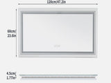 Interior Ave - 120 x 60cm Rectangle Frameless LED Bathroom Mirror V355-IA-RWM-12060
