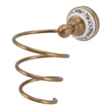 Brass Hair Dryer Holder Antique Retro Hairdryer Hanging Rack for Bath Storage Accessories V1294-YM0521-3112220089811