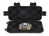 Metal Fidget Slider Zinc Alloy Ancient Egypt Oval Everyday Carry Fingertip Fidget Toy with Blue V1294-YM0901-3117250168211