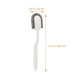 White 2-Piece Plastic Tub Brush Set with Sturdy Bristles for Bathroom and Household V1370-AZ4-16030