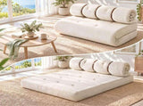 Artiss Convertible Sofa Bed Roll-Up Sleeper Chair Fold Out Couch Floor Lounge SB-C-ROLL-WH