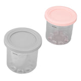 2PCS Ice Cream Pints Cup 600ml Ice Cream Container Storage Jar for Ninja NC299AMZ NC300s Grey and V1294-YM0703-3113230124912