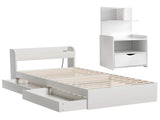 Artiss Single Bed Frame with Charging Ports and Bedside Table WBED-AURA-S-FURNI-P16-AB