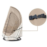 Patio Hanging Egg Chair Cover - 420D Waterproof Outdoor Single Seat Wicker Swing Egg Chair Stand V1192-AZ-W-3191