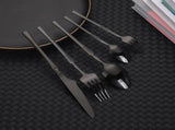Flatware Forks 24 Packs Stainless Steel Spoon Fork Dinner Steak Soup Spoon Tableware for Restaurant V1366-AZ2-W-04546