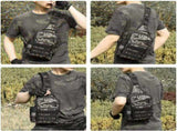 Men's Tactical Crossbody Bag 900D Nylon Chest Bag with USB Port and MOLLE for Outdoor Hiking, 16 x V1237-ZY-917-311
