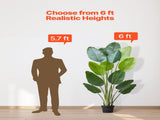 Artificial Bird of Paradise 1829 mm Tall, Fake Tropical Plants with with 13 Trunks & White Pot, Faux V952-RZRDZWTTNZL6CG3Q9001V0