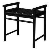 Elliot Single Seater Bench with Genuine Leather V199-BE055LHB
