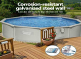 Bestway Swimming Pool Steel Frame Round Pool Set 457cm w/ Filter Ladder 17430L BW-POOL-R-460-56385