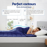 Giselle Bedding Weighted Blanket 6.8kg Kids Adults Heavy Gravity Relax Calm Blue WBLANKET-CT-68KG-BU