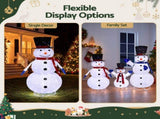 Jingle Jollys Christmas Lights 330 LED Fairy Light 3pcs Snowman Decorations Set MAS-MOT-SNOW-3PCS-WH