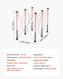 Portable Folding Workstand 1267 x 665 mm Collapsible Work Stand 1135 kg V952-BXSGZTPPSL4FAB6G7001V0