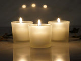 40 Pack Frosted White Glass Votive Candle Holders for Candle Making Kit Tealight Candles Cup Home V382-FHX40