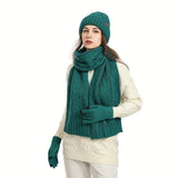 Unisex Winter Accessory Set Beanie Scarf Gloves Winter Fashion Warm Accessories - Pink - Size L V1347-939-60058-PNK-L