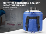 Liquid Nitrogen Tank, 10 L Aluminum Alloy Liquid Nitrogen Container, LN2 Tank Dewar with 6 Canisters V952-CZXYDG10L000IEX2HV0