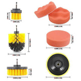 20pcs Car Cleaning Brushes, Tire, Detailing & Drill Scrub Kit V1263-JX-5333