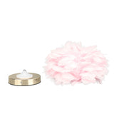 Feather Table Lamp USB Type C 5V Touch Control Stepless Dimming LED Table Lamp for Bedroom Cafe Pink V1294-YM0703-3119230061412