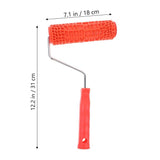 7.5 Inch Red Rubber Drywall Texture Roller - , Wear-Resistant Painting Tool for Home Wall Decoration V1369-AZ3-W-16644