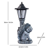 Resin Hummingbird Solar Lamp Outdoor Garden Sculpture Couple Hummingbird - Multi-color - Size 27 V1347-118-41450-MLT-27